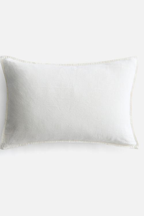 Linen-blend cushion cover - white