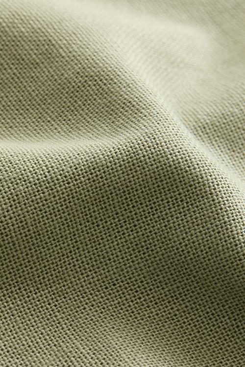 Linen-blend cushion cover - sage green