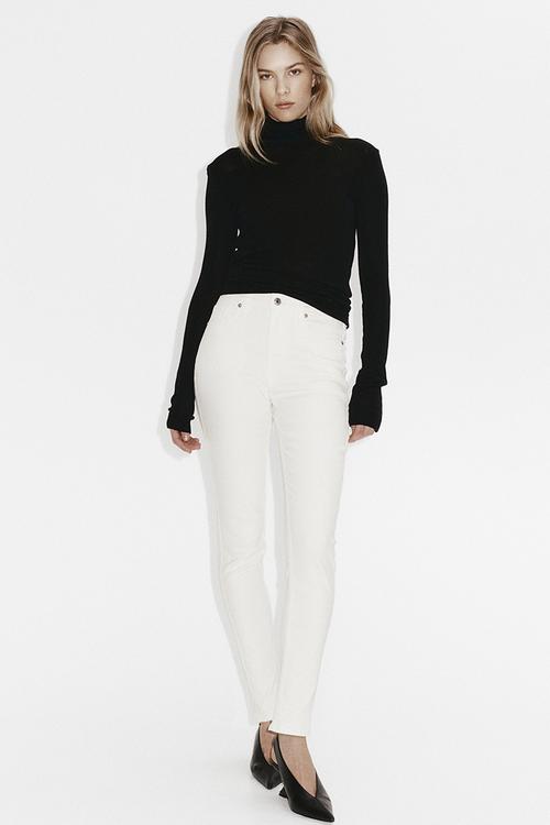 Skinny high waist jeans - white