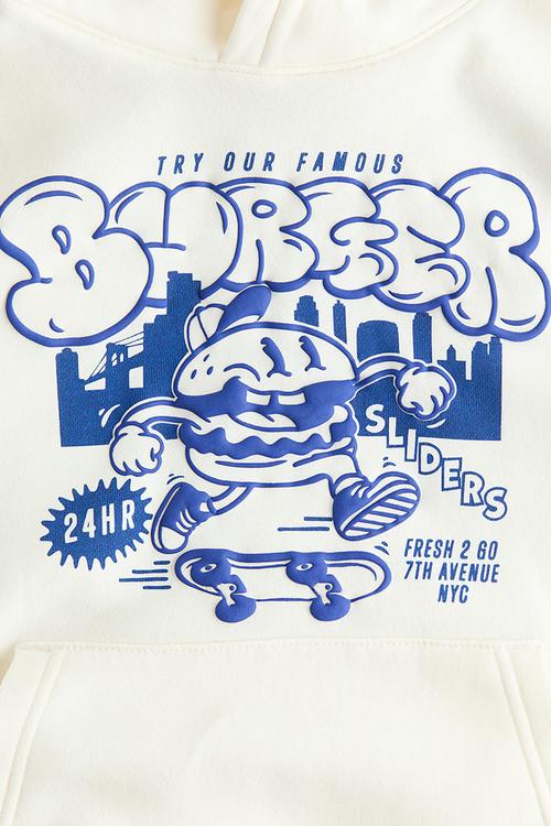 Hoodie - cream/burger