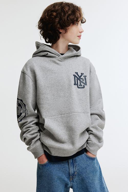 Hoodie - grey marl/nyc