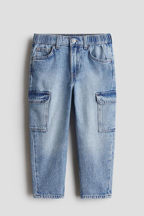 Relaxed tapered fit jeans - denim blue