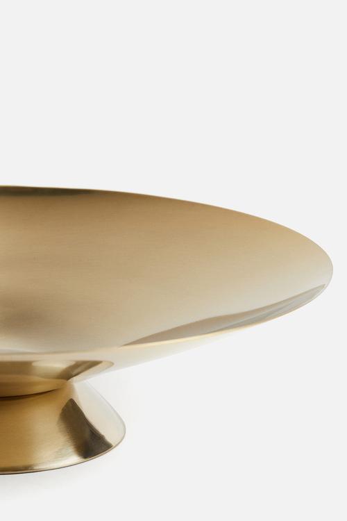 Large pedestal bowl - gold-coloured