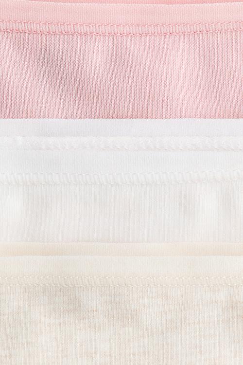 3-Pack cotton hipster briefs - light beige marl/light pink