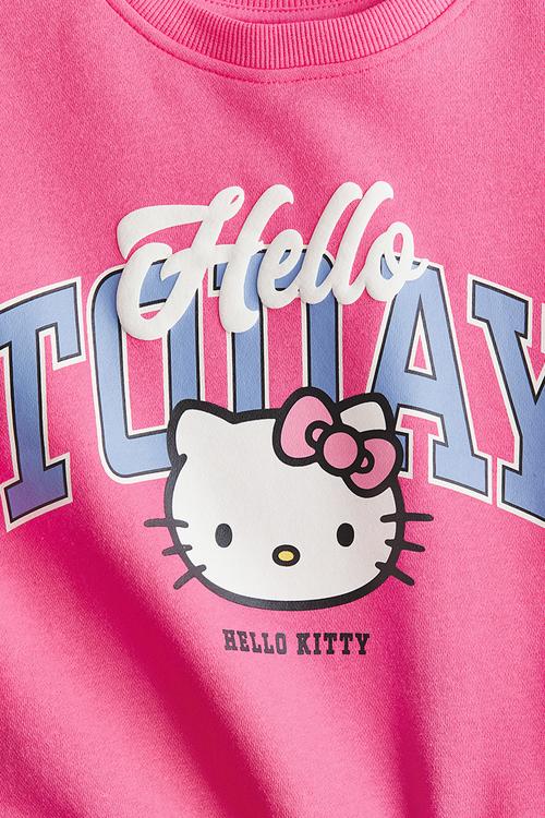 Printed sweatshirt - pink/hello kitty