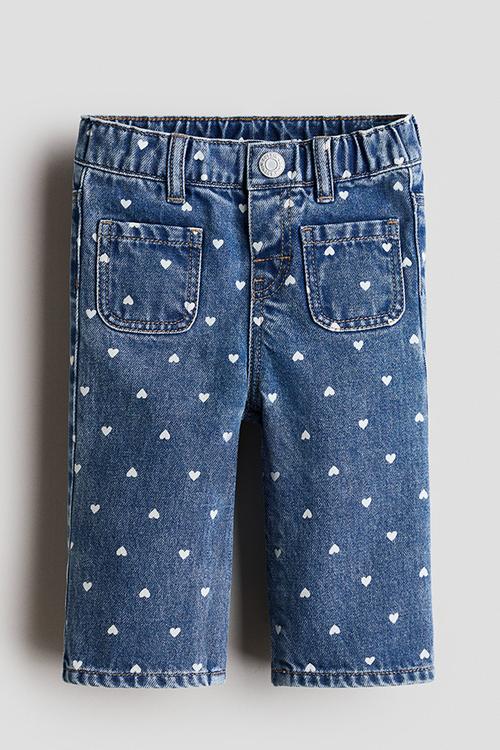 Flared leg jeans - denim blue/hearts