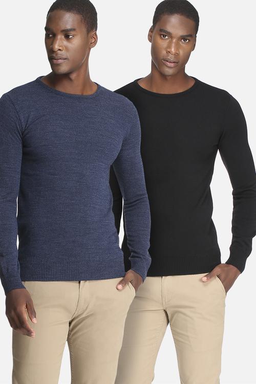 2 pack Basic crew neck pullover