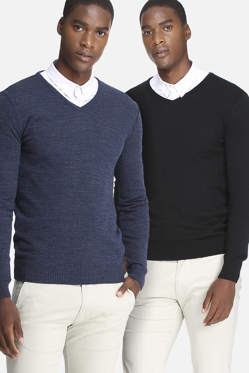 2 pack Basic V-neck pullover