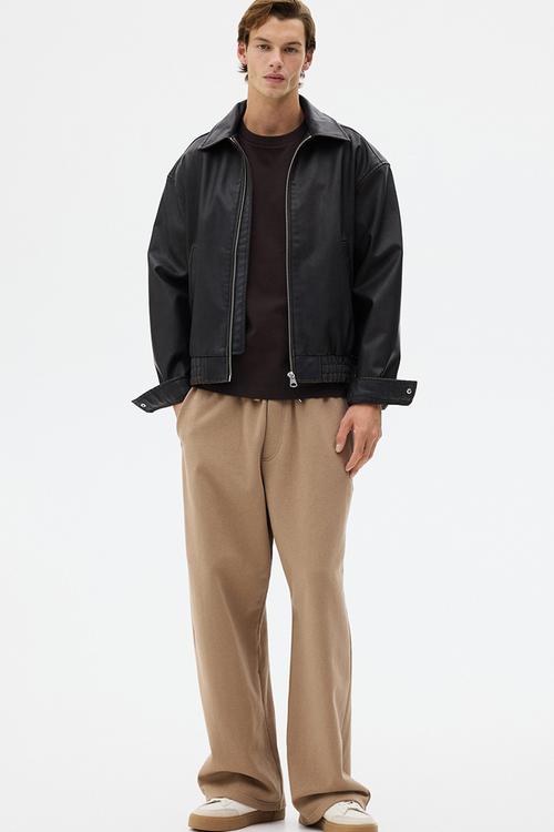 Oversized fit T-shirt - dark brown