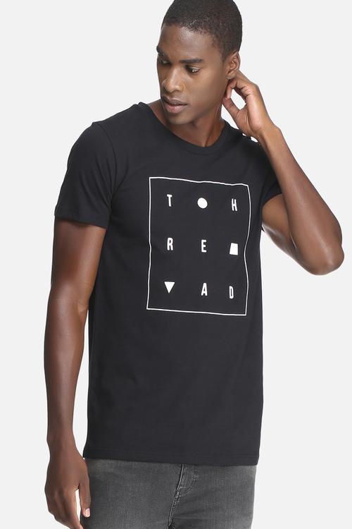 Graphic scoop tee