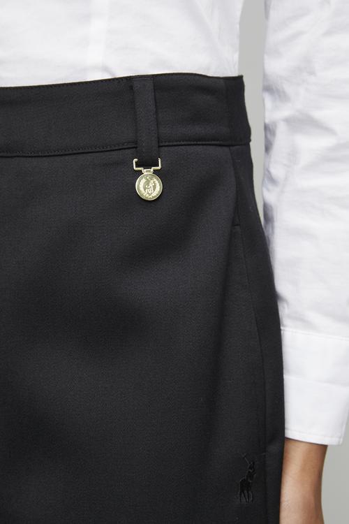 Wmn Maddi Wide Leg Wool Pant - Black