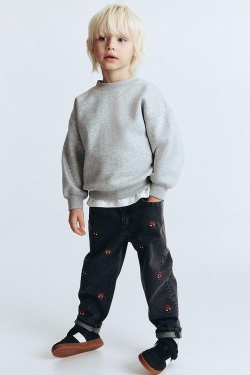 Regular fit printed  jeans - denim black/spider-man