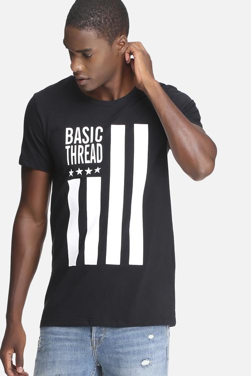 Graphic scoop tee