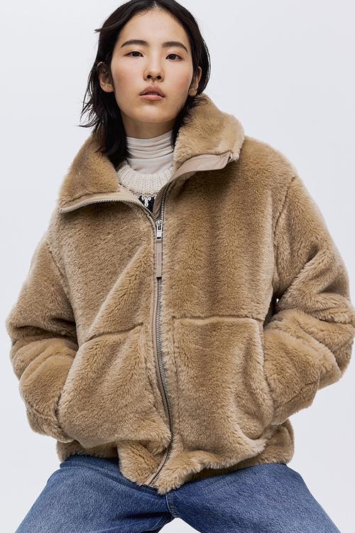 Oversized jacket - beige