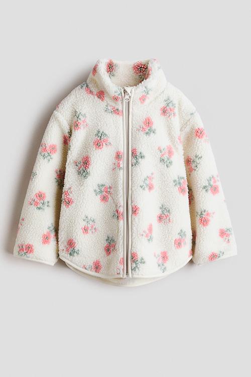 Teddy jacket - white/floral