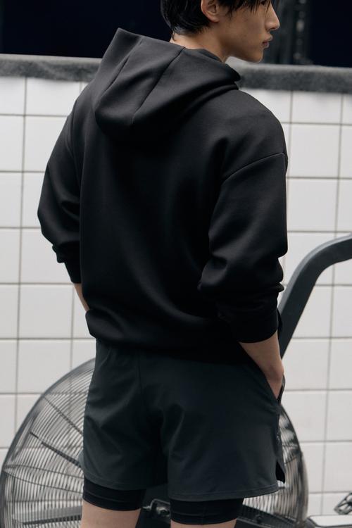 Double-layered sports shorts with drymove™ - dark grey
