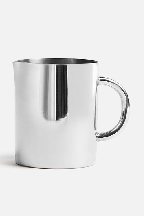 Stainless steel milk jug - silver-coloured