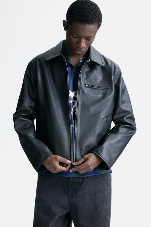 Collared jacket - black