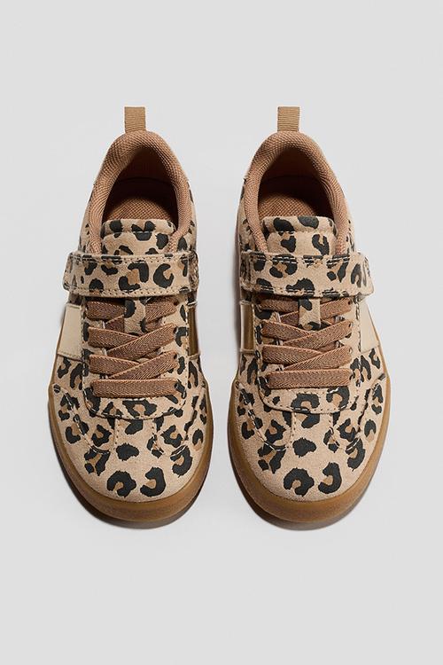 Trainers - beige/leopard print