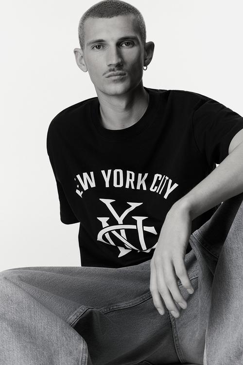Loose fit printed T-shirt - dark blue/new york city