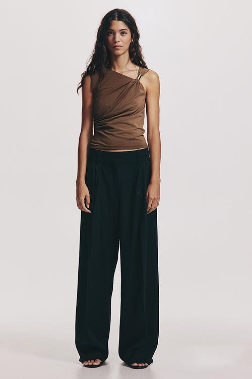 Draped top - brown