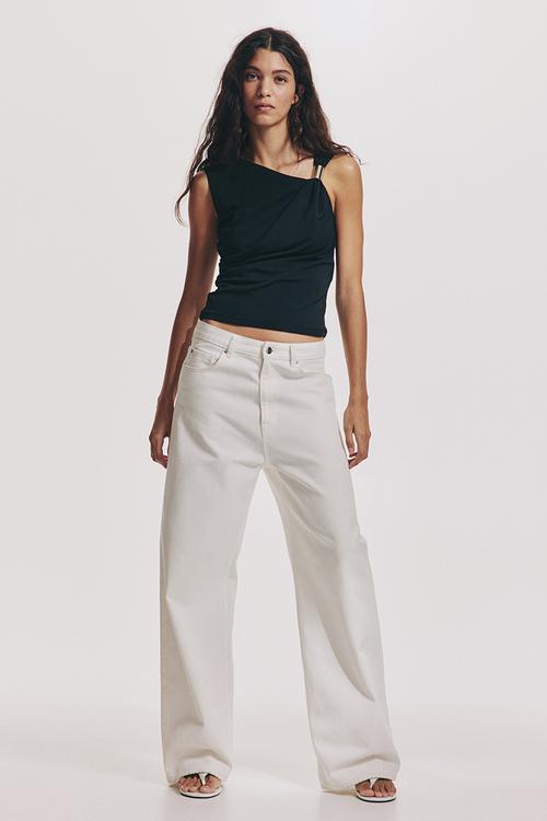 Draped top - black