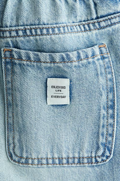 Cotton denim joggers - light blue denim