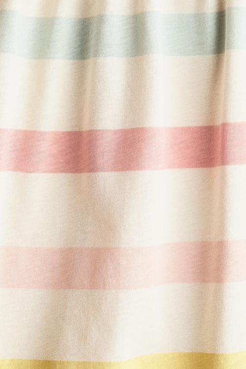 Printed cotton dress - cream/striped