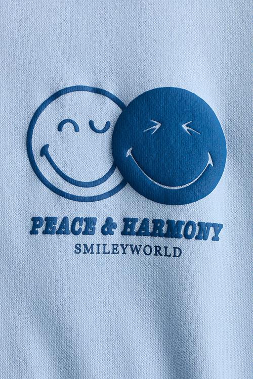 Print-motif sweatshirt - light blue/smileyworld?