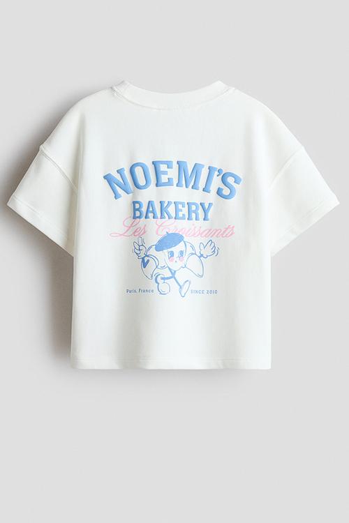 Printed sweatshirt T-shirt - white/noemi's bakery