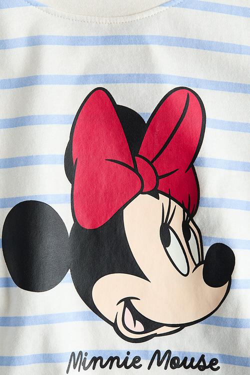 Loose-fit printed T-shirt - white/minnie mouse