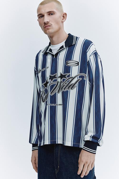 Loose fit football shirt - dark blue/run wild