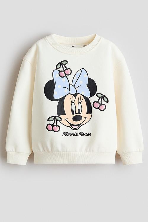 Printed sweatshirt - cream/minnie mouse