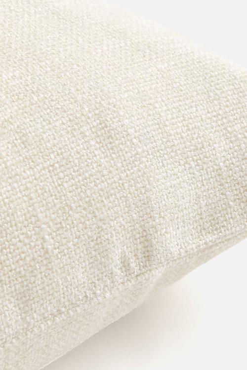 Chenille cushion cover - cream