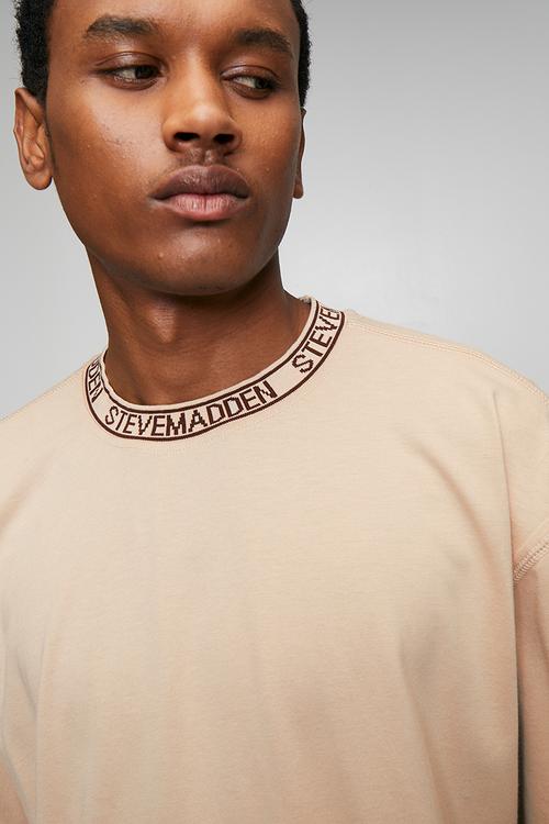 Landon Logo Trimmed T-Shirt - Neutral/ Choc