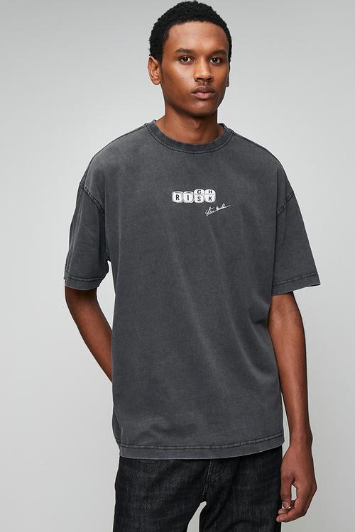 Dallas Oversized T-Shirt - Washed Black