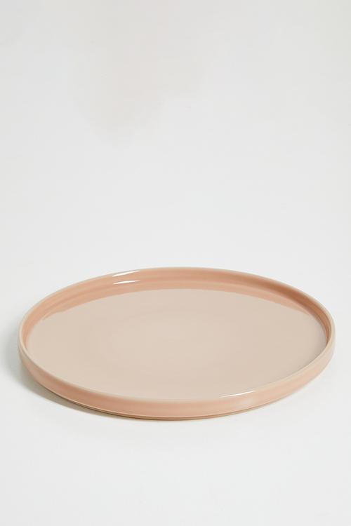 Stoneware dinner plate - light pink