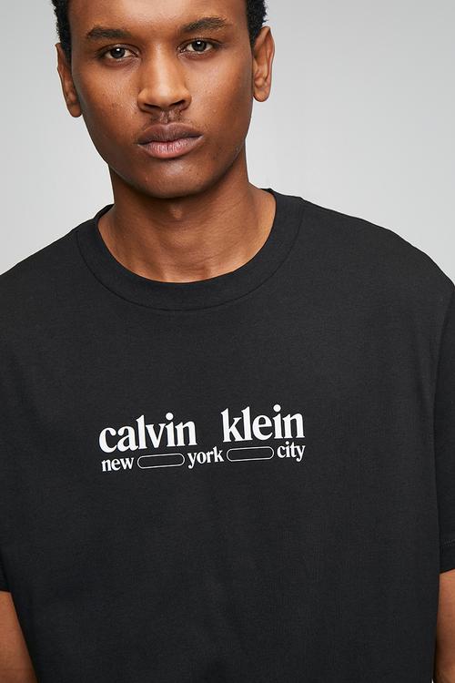 Short Sleeve 30S Whsl Ck Nyc Graphic Tee - Black