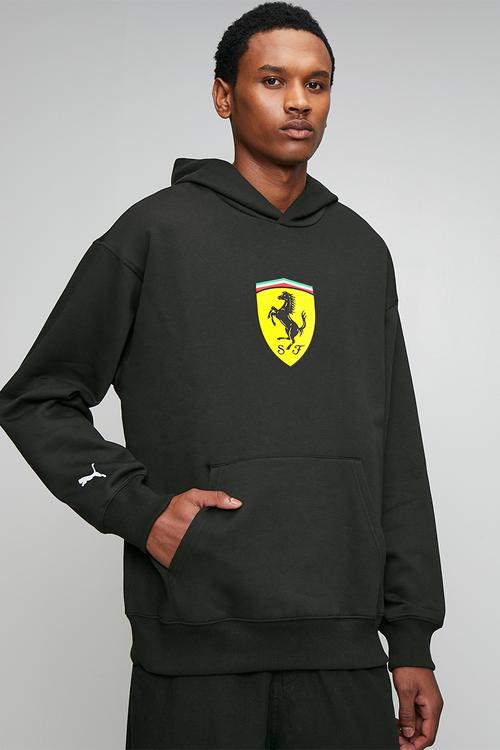 Ferrari Shield Hoodie - PUMA Black