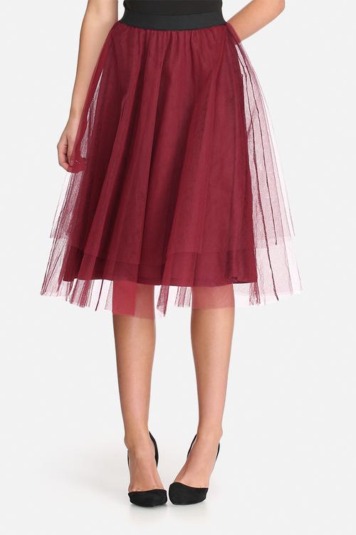 Tuille midi skirt