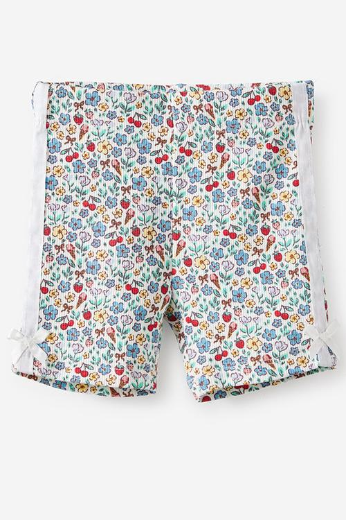 Rain Rib Bike Shorties - Vanilla/Picnic Floral