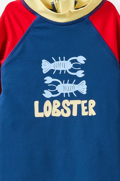 Cameron Long Sleeve Swimsuit - Deep Dive/Lobster