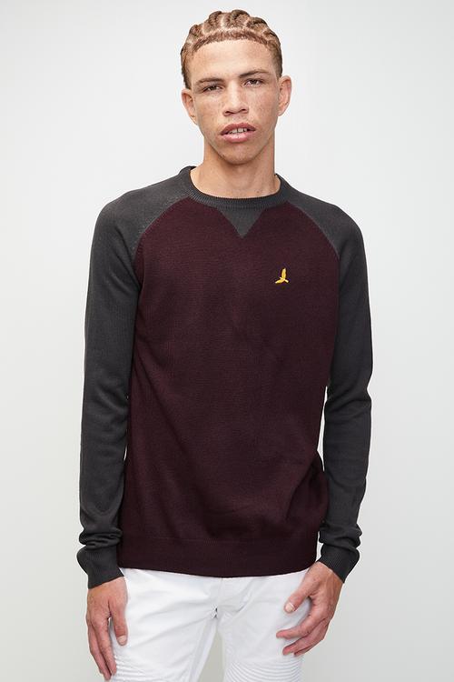 Knitted - Oxblood/Slate Grey