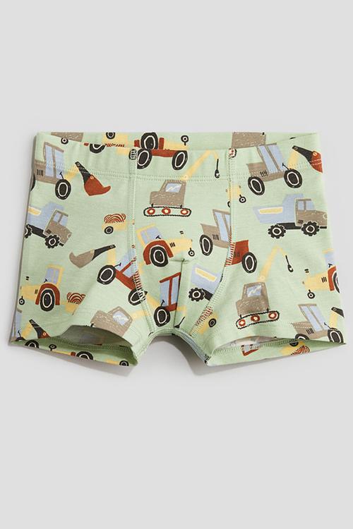 5-Pack trunks - light green/tractors