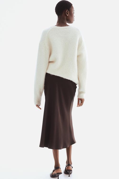 Midi skirt - dark brown