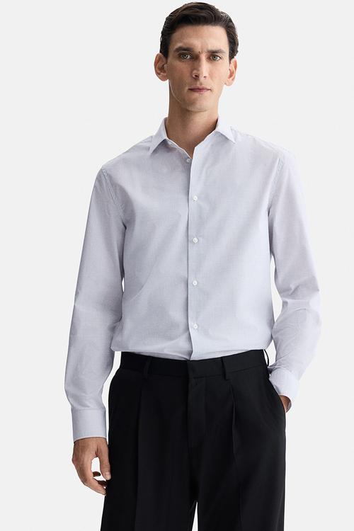 Slim fit shirt - white/grey checked
