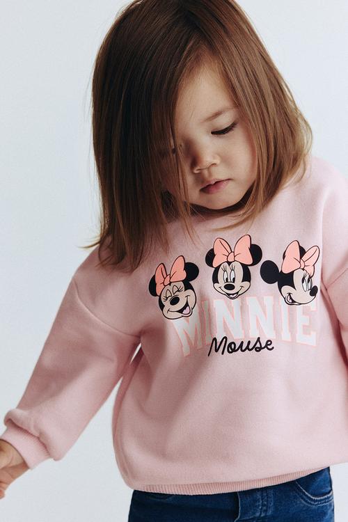 Motif-detail sweatshirt - light pink/minnie mouse