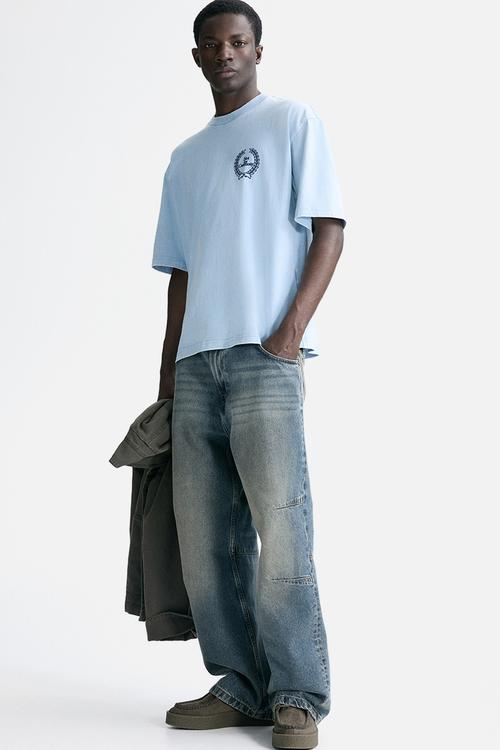 Loose fit T-shirt - light blue/not for ceremony
