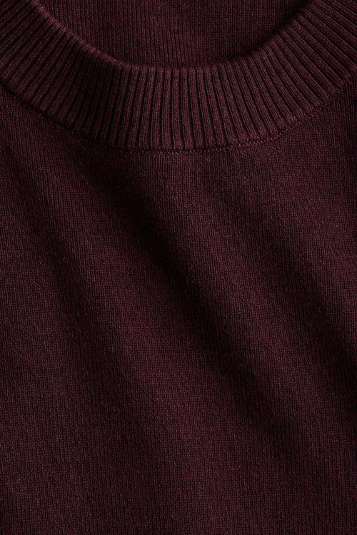 Fine-knit t-shirt - burgundy