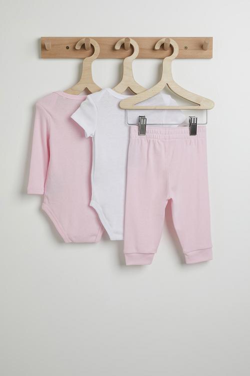 Nkn Essentials 3 Piece Pant Set - Pink Foam